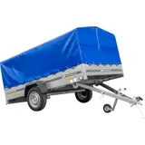 Einachsanhänger 264x150 UNITRAILER GARDEN 265 KIPP mit H-800 Rahmen und blauer Plane