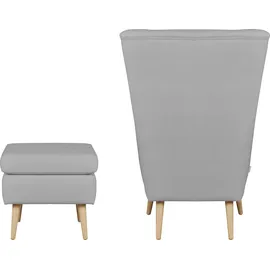 Home Affaire "Sallito, TV-Sessel, Ohrensessel mit", grau (hellgrau), B:76cm H:109cm T:85cm, Struktur Hahnentritt (67% Polypropylen, 33% Polyester);Samtoptik (100% Polyester);Fellimitat (100% Polyester);Samtcord (92% Polyester, 8% Polyamid);Struktur (100%