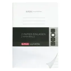 HERLITZ 50034093 Refill flex A4 2x40 Blatt liniert, FSC Mix, gelocht Mikroperforation