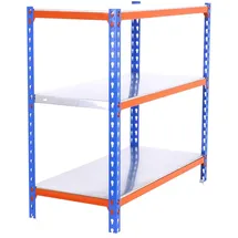Simonrack Metallregal Blau Orange Galvanisiert Robust