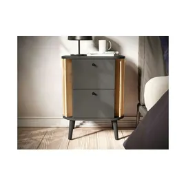 xonox.home Nachtschrank Pure 45 x 60 x 33 cm Grau/Eiche