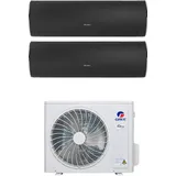 Gree Fairy Dark 2 Raum 2x 2,7kW R32 WiFi Klimaanlage Aggregat 5,2kW
