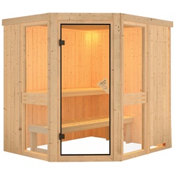 KARIBU Sauna »Pölva 1«, für 3 Personen, ohne Ofen - beige