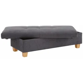 Home Affaire Hocker Lyla Luxus-Microfaser 131 x 42 x 61 cm Grau
