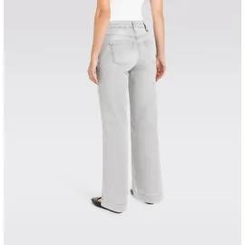 MAC Weite Jeans "DREAM WIDE", Damen, Gr. 42, Länge 30, ash grau washed, Denim/Jeans, Obermaterial: 75% Baumwolle, 12% Modal, 9% Polyester, 4% Elasthan, figurumspielend knöchellang, Jeans, mit weitem Bein-Stretch