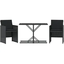 vidaXL Bistroset 3-tlg. Schwarz