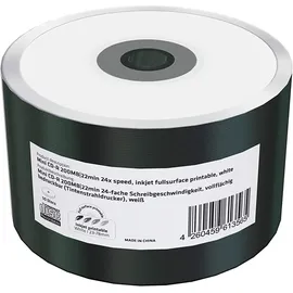 MediaRange Mini CD-R 200MB|22min 24-fache Schreibgeschwindigkeit, vollflächig bedruckbar (Tintenstrahldrucker), 50er Pack in Folie (Shrink)