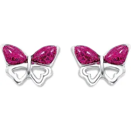 Amor Ohrstecker Schmetterling rosa 925 Silber