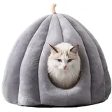 DHGTEP Winter Heizung Haustier Fleece Zelt Höhle, Bequeme Katze Bett Iglu-Zelt Mit Abnehmbaren Waschbaren Kissen Kissen Für Innen Kleine Mittlere Katzen Hunde, Hund Katze Cosy Bett/Schlafsack