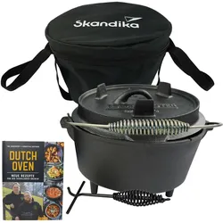 Dutch Oven Flame Master 7,1 L - Gusseisen Topf - Grillen, Camping, Zelten EINHEITSGRÖSSE