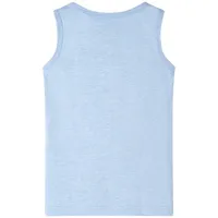 VidaXL Kinder-Tanktop Hellblau Melange 128