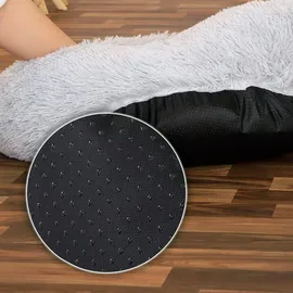 LIONTO Hundebett Donut L 120 cm hellgrau