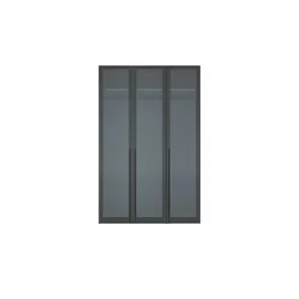 Sconto Drehtürenschrank Dreamer 152,2 x 236 x 58 cm Schwarz