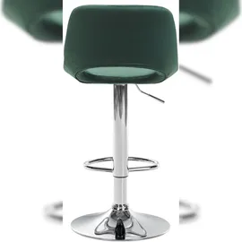 CLP Barhocker Camden I Samt-Bezug I Drehbar