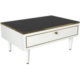 moebel17 Couchtisch Ravenna weiß Marmor Optik,