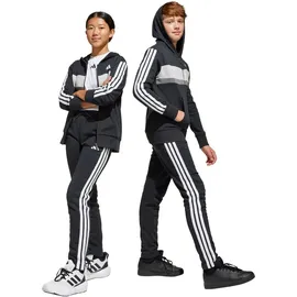 adidas Seasonal Essentials Tiberio 3-Streifen Fleece Trainingsanzug Black / White / Grey Two 164