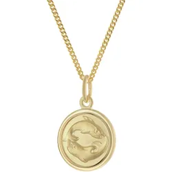 trendor 28468-03 Kinder Sternzeichen Fische Gold 333 mit vergoldeter Kette, 45 cm