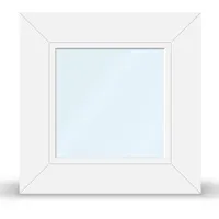 Nebenraumfenster, Kunststoff, aluplast IDEAL 4000, Weiß, 510 x 510 mm, 2-fach Verglasung, individuell konfigurieren