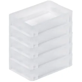 Proregal Transparenter Eurobehälter BasicLine 7 x 20 x 30 cm 5-tlg. transparent