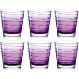 LEONARDO HOME 026843 Trinkglas VARIO STRUTTURA 6er-Set 250 ml violett, Glas, Lila