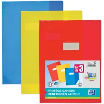 Oxford 3 Stück Heftschoner Strong Line 24 x 32 cm PVC transparent 15/100 verschiedene Farben