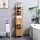 kleankin Badezimmerschrank 30 x 140 x 30 cm Beige