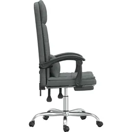 vidaXL Bürostuhl mit Massagefunktion Stoff Dunkelgrau