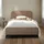 Idimex Polsterbett LAVORO Einzelbett 90x200, greige - Bett mit Lattenrost und Samtstoffbezug, Bettgestell mit gepolstertem Kopfteil, modernes Design, Robu... - Braun