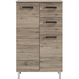 Saphir Unterschrank mit Türdämpfer und 1 Einlegeboden 60 x 100,5 x 33 cm Braun