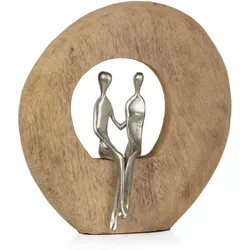 Moritz Skulptur Niemals allein 24 x 23 x 7 Dekoration Figur als Deko