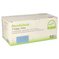 Medi-Inn Mundschutz Atemschutz mit Elastikbändern Typ II 3-lagig blau (50 Stück)