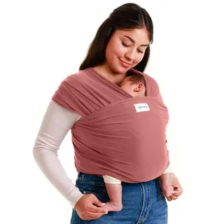 Sleepy Wrap Babytragetuch - Anschmiegsames & Einfach zu Bindendes Tragetuch Baby Neugeboren bis 15 kg, Waschbar, Leicht & Atmungsaktiv (Rosa)