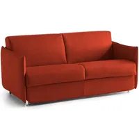 Dmora - 2-sitzer Schlafsofa Trissino, Schlafsofa Fürs Wohnzimmer, Gepolstert, Abnehmbar, 100 % Made In Italy-qualität, 180x95 H90 Cm, Orange