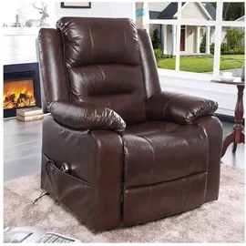 luxuskollektion Elektrischer Aufstehsessel mit Liegefunktion USB Braun