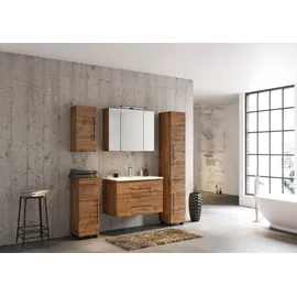 WELLTIME Hängeschrank WELLTIME "Luena", braun (eiche), B:30cm H:64cm T:20cm, Holzwerkstoff, MDF, Schränke, Hängeschrank, Breite 30 cm, mit verstellbaren Einlegeböden