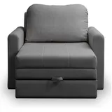 Selsey Schlafsessel, Dunkelgrau, Textil, 1-Sitzer, 103x90x115 cm, Wohnzimmer, Sessel, Schlafsessel