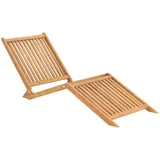 vidaXL Teak Massiv Sonnenliege Klappbar Gartenliege Holzliege Liegestuhl Liege Relaxliege Saunaliege Gartenmöbel Strandliege Klappliege