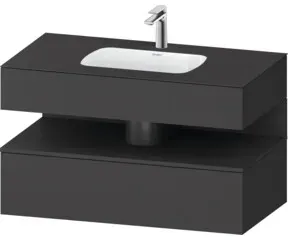 Duravit Einbauwaschtisch-Möbel-Set Qatego 100x55x60cm, gra m, Kon-WTU, Nischenb