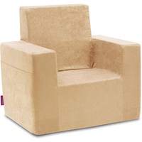 Classic Kindersessel Kinder Babysessel Baby Sessel Sofa Kinderstuhl Stuhl Schaumstoff Umweltfreundlich (Beige)
