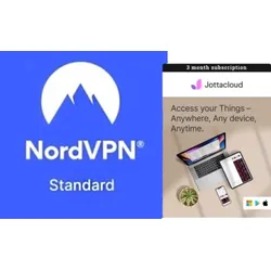 NordVPN Standard 10 Geräte - 1 Jahr + Jottacloud Personal Unlimited 3 Monate | Sichere Backups