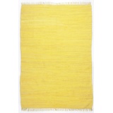 THEKO Teppich Happy Cotton | handgewebt | Farbe: gelb | 120x180 cm