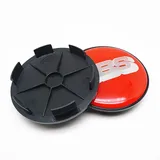 QUXING 4 Stück Radnabenkappen Nabendeckel, für BBS 68mm Auto Felgendeckel Zubehör Zierdeckel Emblem Logo Abzeichen Accessoires