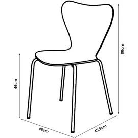 [en.casa] Esszimmerstuhl Essunga Holz/Metall beige 4er Set