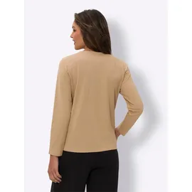 Sieh an! Langarm-Shirt in camel-schwarz | Gr.: 42