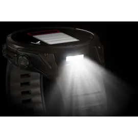 Garmin fenix 8 Solar 47 mm Graphit/Titan Carbongrau Silikon-Armband 22 mm
