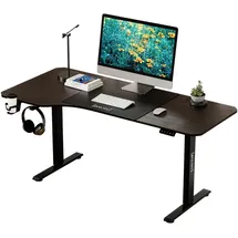 pro.tec Höhenverstellbarer Tisch Stryn 160x75 cm Walnussoptik