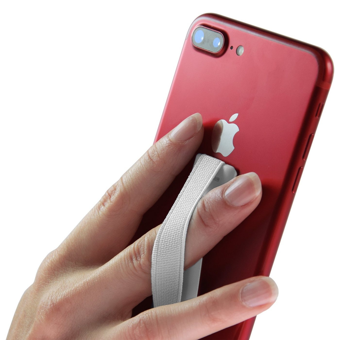PhoneNatic Universal Finger-Halterung für Smartphones / Tablets Handy-Halterung weiß