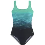 LASCANA Badeanzug Damen Grün/Schwarz 40 Cup B