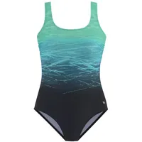 LASCANA Badeanzug Damen Grün/Schwarz 40 Cup B