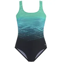 LASCANA Badeanzug Damen Grün/Schwarz 40 Cup B